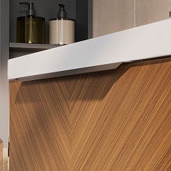 Equil Тумба с раковиной Forest 80 2 ящика подвесная орех/графит – фотография-7