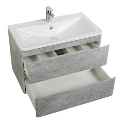 BelBagno Тумба с раковиной Albano 80 подвесная Cemento Verona Grigio – фотография-4