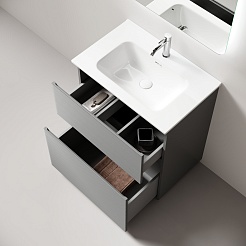 Sancos Тумба с раковиной напольная Folk Floor 70 ergraut soft раковина Element 71 CN7007 – фотография-4