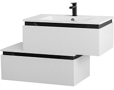 Cezares Тумба с раковиной Slider 80 с 2 ящиками белая