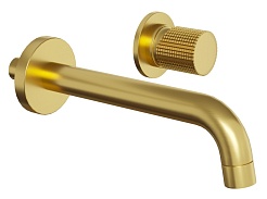 Paini Смеситель для раковины Cox grip 7GPJ208 встраиваемый, брашированное золото – фотография-1