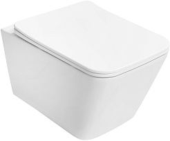 Azario Унитаз подвесной Indor AZ-9004WT безободковый белый – фотография-1