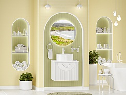 Misty Мебель для ванной Ярина 60 подвесная белая – фотография-2