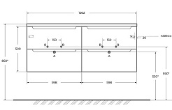 BelBagno Тумба под раковину Etna 120 с 4 ящиками Rovere Nature – фотография-13