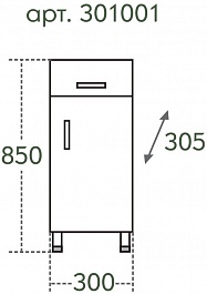 СанТа Тумба для ванной TH 30 с ящиком (301001) – фотография-6