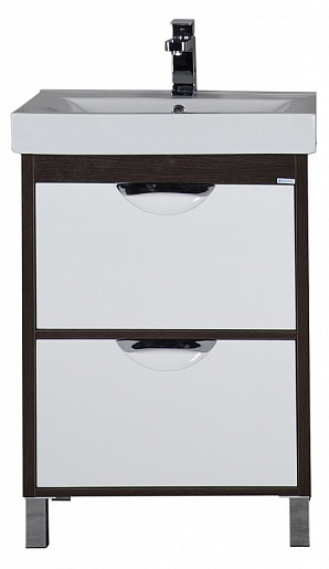 Aquanet Тумба с раковиной "Гретта 60" 2 ящика венге (171595) – фотография-2