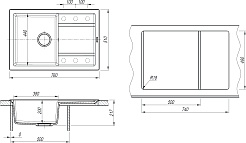 Florentina Мойка кухонная Липси 760 нуар – фотография-4