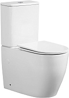 Azario Унитаз-компакт Bonelle AZ-1229A безободковый с бачком с сиденьем микролифт белый