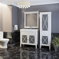 Opadiris Зеркало для ванной Палермо 90 белое – фотография-2
