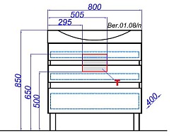 Aqwella Тумба для умывальника Бергамо 80 белая – фотография-2