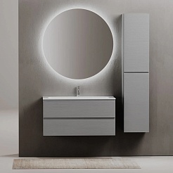 Sancos Тумба с раковиной Folk 100 ergraut soft раковина Grace 101 CN7013 – фотография-4