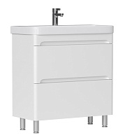 Equil Тумба с раковиной Nice 80 2 ящика напольная белая