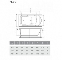 Relisan Акриловая ванна Elvira 170x75 – фотография-5